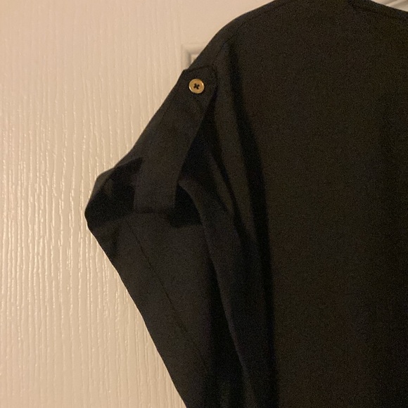 Calvin Klein short sleeve blouse with gold coloured button details - Picture 5 of 5